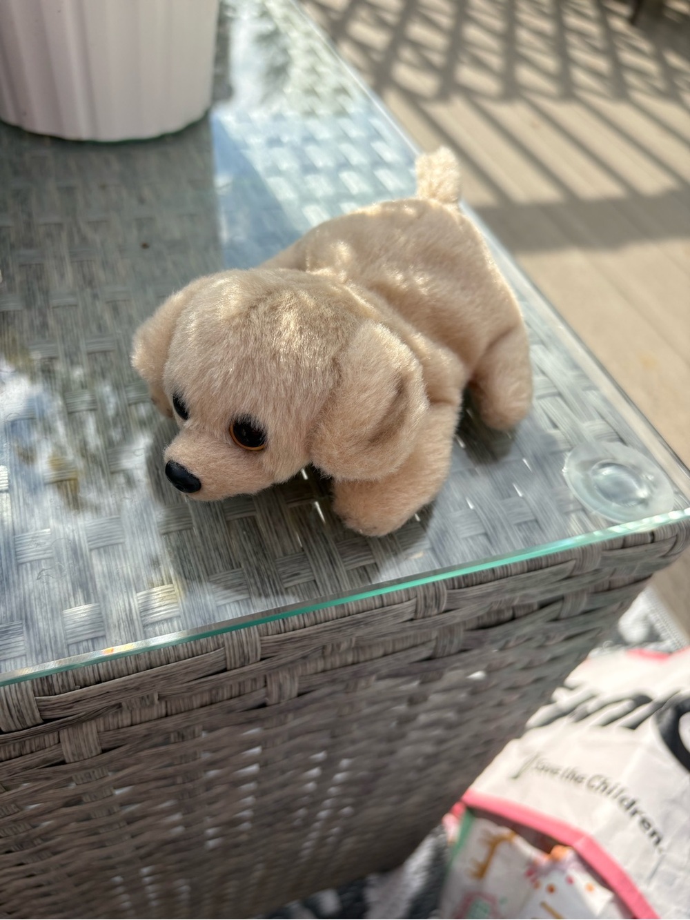 6in Plush Puppy Stuffed Animal - Light Tan